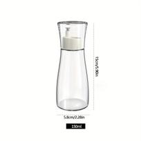 Multifunctional Dispensing Bottle Refillable Glass Mouthwash Dispenser with Lid Clear Portable Bathroom Countertop Container