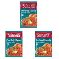 Suhana Pav Bhaji Masala Spice Mix 200 g Pouch Authentic Street Style Curry Seasoning Blend Pack Of 3 Combo