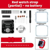 Electronic Watch DIY Kit LED Digital Tube Display Creative Soldering Project Red Display Digital Tube Clock DIY Kit Electronic raudona