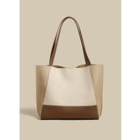 Large Leather Tote Bag Mix Colors Women Genuine Cow Leather Ladies Commuter Bag Composite Bags for Female (30cm<Max Length<50cm) abrikosas