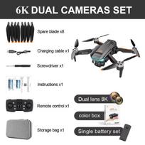 Nauja AE10 Drone 8K ESC dviguba kamera 3 ašių GPS WIFI kliūčių išvengimo EIS Anti-shake Gimbal sulankstomas keturkopterio nuotolinio valdymo sraigtasparnio žaislas 6K 1 Battery