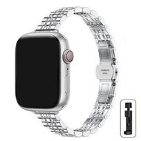 Metal Stainless Steel Strap for Apple Watch Band 41 42 46 49mm Bracelet for iWatch Ultra 2 Series 10 9 8 7 6 5 43 for Women 45mm 42 44 45 46mm 49mm sidabras