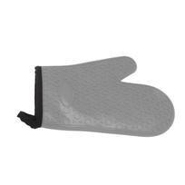 Silicone Oven Mitt High Temperature Resistant Waterproof Slip Proof Kitchen Baking Glove with Cotton Liner Gray pilka spalva