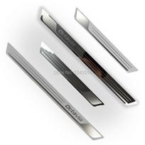 For Skoda Octavia A5 A7 A9 2015- Accessory Stainless Car Door Sill Kick Scuff Plate Guard Pedal Protector Trim Cover Styling Stainless Chrome