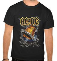 AC-DC AC DC Roko Muzikos Logotipas Vaikų Marškinėliai Juodi -1036 -SW-Kids- M beige