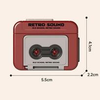 Retro patefonas raktų pakabukas Mini gramofonas Gali įrašyti Žaislų krepšio pakabukas Kūrybiškas dekompresijos mažas dovanų muzikos entuziastams