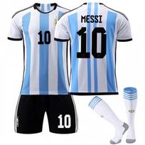 2022 FIFA Pasaulio taurės Argentinos namų #10 MESSI Sportinės treniruočių marškinėlių rinkinys su kojinėmis Paaugliams Vaikams Suaugusiems Individualus pavadinimas Futbolo aprangos rinkiniai 16