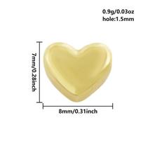 6/12pcs Big/Small Hole Star Heart Pea Real Gold Plated PVD No Fade Stainless Steel Beads For Jewelry Making Supplies Spacer Bead 6pcs