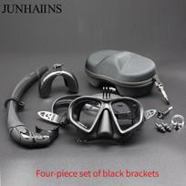 Freediving Snorkeling Mask with Myopia Option, Anti-Fog Tempered Glass, Soft Silicone Scuba Diving Goggles for Men Women, Low Volume Diving Equipment A