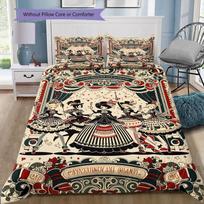 Vintage Circus Anime Girl 3Pcs Bedding Set, No Core 135x200cm