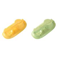 2PCS Efficient 2 in 1 Dumpling Maker with Handle Dough Presser Dumpling Wrapper Mold  Easy To Use 1 SET