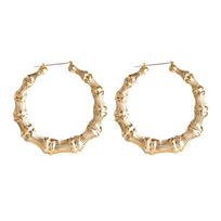 VIVILADY Larger Bamboo Hoop Earrings Women Basketball Wives Summer Spring Autumn Fashion Jewelry Girl Bijoux Accessory Gifts