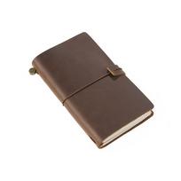 Planner Cowhide Sketchbook Diary Vintage Notebook Travel Notebook Genuine Leather Leather Notebook Brown-Passport