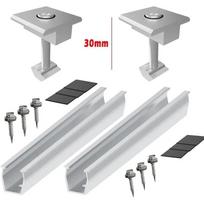 2/4 Sets 30/35mm Solar Panel Module Aluminum Bracket Rail Trapezoidal Sheet For PV Solar Photovoltaic Bracket Mounting Rail