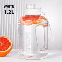 Didelės talpos sportinis vandens butelis 1,2 l / 1,7 l / 2,5 l Fitneso gertuvė Dviračiui, sporto salei 1.2L Black