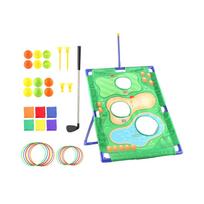 Golf Cloth Rack Sandbag Ring 3in1 Throwing Game Practice Mat Set Outdoor Sports Parent-Child Interactive Toys Golf Game Christma