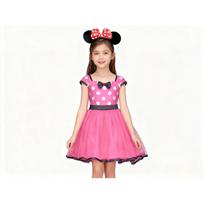 Minnie Mouse Dress Costume & Accessories 2-3 Years 100 cm Pink Party Cosplay Outfit Halloween 140 CM rožinė