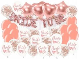 Balony Bride To Be W Zestaw Na Wieczór Panieński Komplet Dekoracja Z Baner