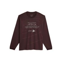 Adidas Terrex X And Wander Collaboration FW23 Pattern Printed Outdoor Sports Crew Neck Long Sleeve T-Shirt Unisex Tops Dark-Gray Brown HZ0672 XXXL