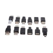 12 vnt. OTG USB adapteriai Vyriškas į moterišką Mikro Mini