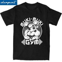 Demon Slayer Muki-Muki Gym T Shirts for Men Women Cotton Vintage T-Shirt Crew Neck Tees Short Sleeve Clothes Plus Size S juoda