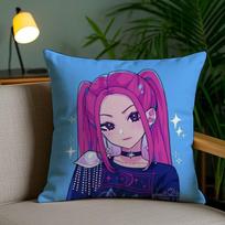 Anime K-Kpop Demon Hunters Pillow Case Short Plush Double-Sided Printing Home Machine Washable In Winter Cushion Cover double sided printing:30x30cm