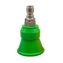 High-Pressure Water Gun Nozzle Splash-proof Sleeve Fan Nozzle Rubber Washer Sprayer Stainless Steel Sheath Tips 1/4 Quick Plug žalia