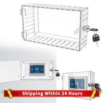 Universal Thermostat Lock Box with Key Thermostat Guard Large Thermostat Lock Box Cover Thermostat Case for Thermostat on Wall Transparent