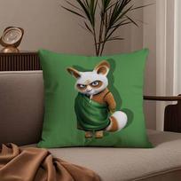 K-Kung Fu P-Panda Pillow Case Anti-dustmite Pillowcase Invisible zipper silky short plush Sofa cushion cover 30cmx30cm