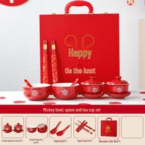 Mickey Mouse Red Wedding Tableware Gift Set