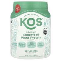 KOS, ekologiški supermaisto augalinių baltymų milteliai, be skonio ir cukraus, 1,5 svaro (680 g)