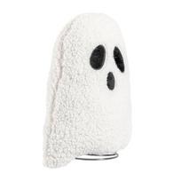White Specter Pumpkin Shape Tree Toppers Metal Frame Secure Holiday Decoration For Christmas Fireplaces Desktop