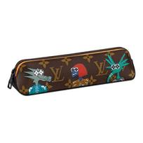 Louis Vuitton Spring Summer Show Collection Graffiti Pencil Case Leather Clutch Unisex Clutch GI0580 Basic Set (Bag+Dust Bag)