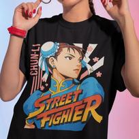 2026 Chunli T-shirt Street Fighter Vs. King of Fighters SNK Anime Gift Shirt for Men and Women Summer Cotton Loose Fashion Top 4XL
