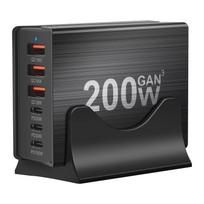 200W Multi-Port Desktop Charger Station 3C3A Type C Super Fast Charging Adapter IPhone Laptop Travel Compatible PD IPhone 100W EU juoda