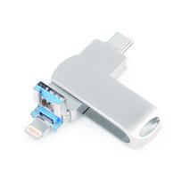 Realand 4-in-1 Universal USB Drive CN plug (adapter included) 64gb spalva