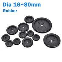 Groove Rubber Grommet Dia 16~80mm Petal Type Rubber Sealing Ring Electric Wire Pass Rings Cable Hole Protector Round Gasket 16mm-20pcs