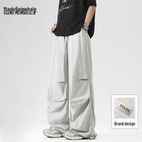 Mark Fairwhale Men's Tencel Linen Straight Leg Casual Pants L šviesiai pilka spalva