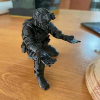 Special Forces Figure Soldier Pen Holder Unique Pencils Desk Organizer  Desktop Decor žalia