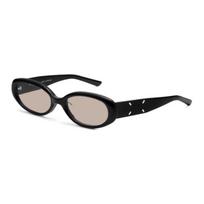 Gentle Monster X Maison Margiela Bendradarbiavimas Klasikinis Logotipo Dizainas Ovalūs Saulės Akiniai Unisex Saulės Akiniai Juodi MM206-01(BR) Basic Packaging-Eyeglass Case+Box,54,Black black
