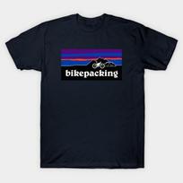 Men Black Print T-shirt Bikepacking No-Cut Transfer Paper Print Cotton Tshirt S juoda