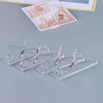 2Sets Transparent Acrylic Photo Frame Stand Display Cabinet Base Stand Medal Certificate Desktop Ornament Decoration