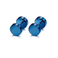 1Pair 316L Stainless Steel Dumbbell Stud Earrings For Women Men, Hip Hop Rock Hypoallergenic Cartilage Tragus Piercing Jewelry 4mm