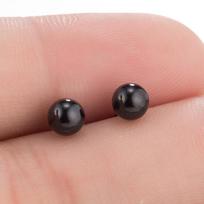 Multiple Black Stainless Steel Stud Earrings for Women Men Simple Volleyball Music Leaf Star Geometric Earings Jewelry Punk Gift Gold Color