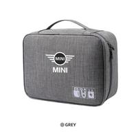 Car Digital Storage Bag USB Data Cable Organizer Accessories for BMW MINI F55 F56 R60 R59 R58 WORKS One Cooper JCW R57 R56 R55 pilka