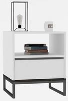 Naktinis staliukas Kalune Design Lindau 495SSE1703, balta sp., 61 cm x 51 cm x 51 cm