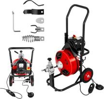MSW Elektrinis spiralinis vamzdžių valytuvas 390W 23m -DRAIN CLEAN 23E + galvutės