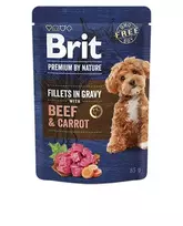 Brit Premium konservai šunims su jautiena ir morkomis padaže, 85 g : Pakuotė - 85 g