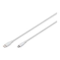 Digitus | Lightning silicone connection cable, USB-C - Lightning, 1m | AK-600110-010-W