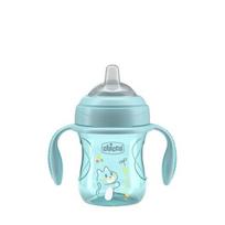 Gertuvė su nuimamomis rankenomis Chicco Transition Cup, mėlyna, 4 mėn+, 200 ml
